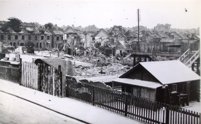 The destroyed Charlton Station (Greenwich Heritage Centre)