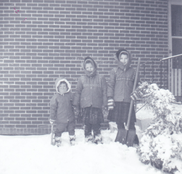 Peter, Julia and Deborah in snowy Canada