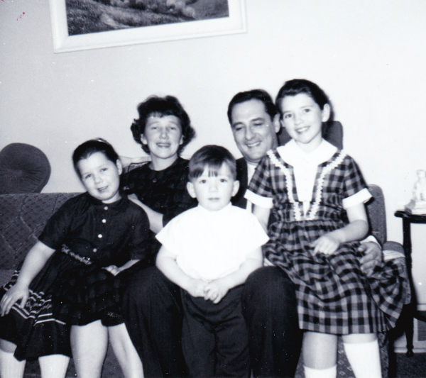 Julia, Olive, Peter, Harry and Deborah at the Cox residence